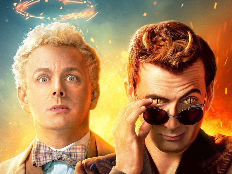 David_Tennant's tweet photo. UK terrestrial television premiere of #GoodOmens is on @BBCTwo NOW!!!

https://t.co/sOIzkL9Dbz https://t.co/9k37a5IX9E