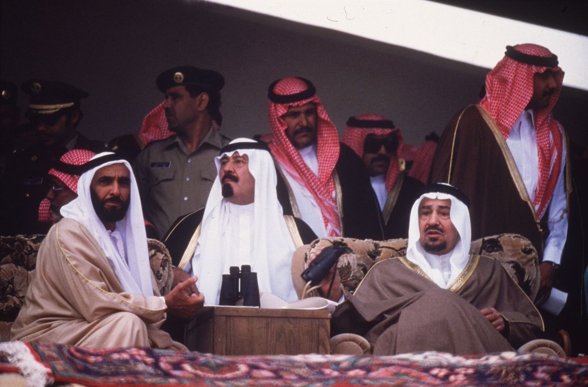 OldSaudi0's tweet photo. King Khalid and King Abdullah with Sheikh Zayed
1980

Credit:
Hulton Archive https://t.co/tYDNapkF1O