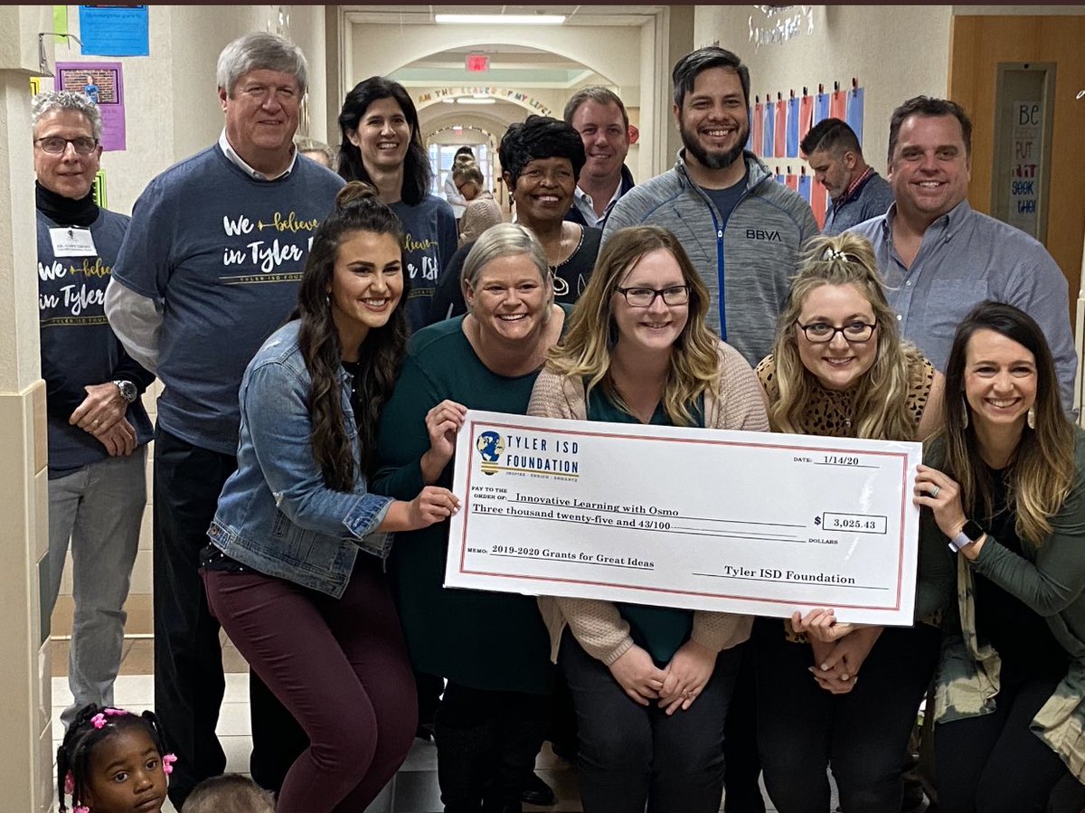 ToriDennie's tweet image. Thank you so much to @tylerisd and the @TISDFoundation for approving our Grant for Great Ideas! I’m so proud to work at a district that produces innovative thinkers and successful student outcomes! Look at the joy on those sweet faces😍😍@jacktylerisd #fw2