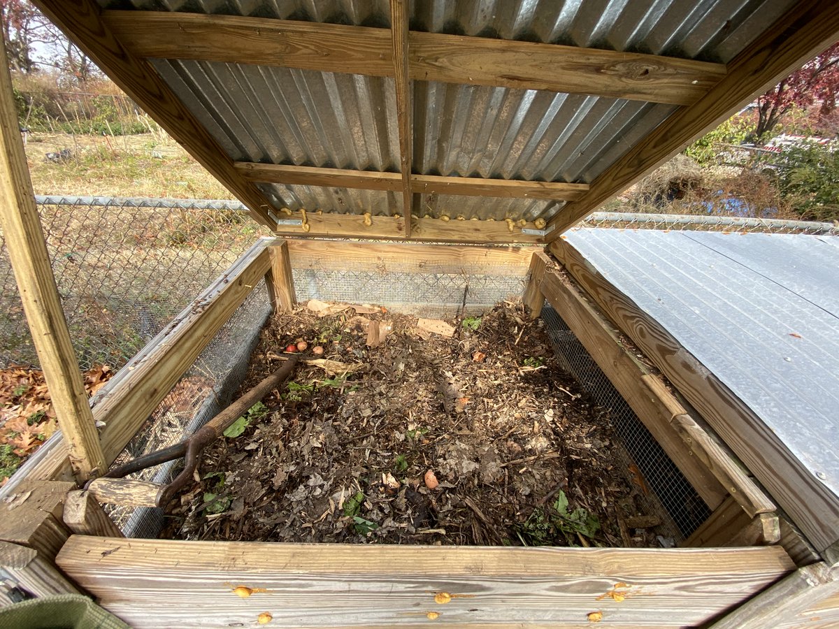 DCist's tweet photo. Dispatches from one of D.C.'s free composting sites, where volunteers process piles of residents' food scraps https://t.co/Fy0stp1skX https://t.co/KCY1BdzG9n