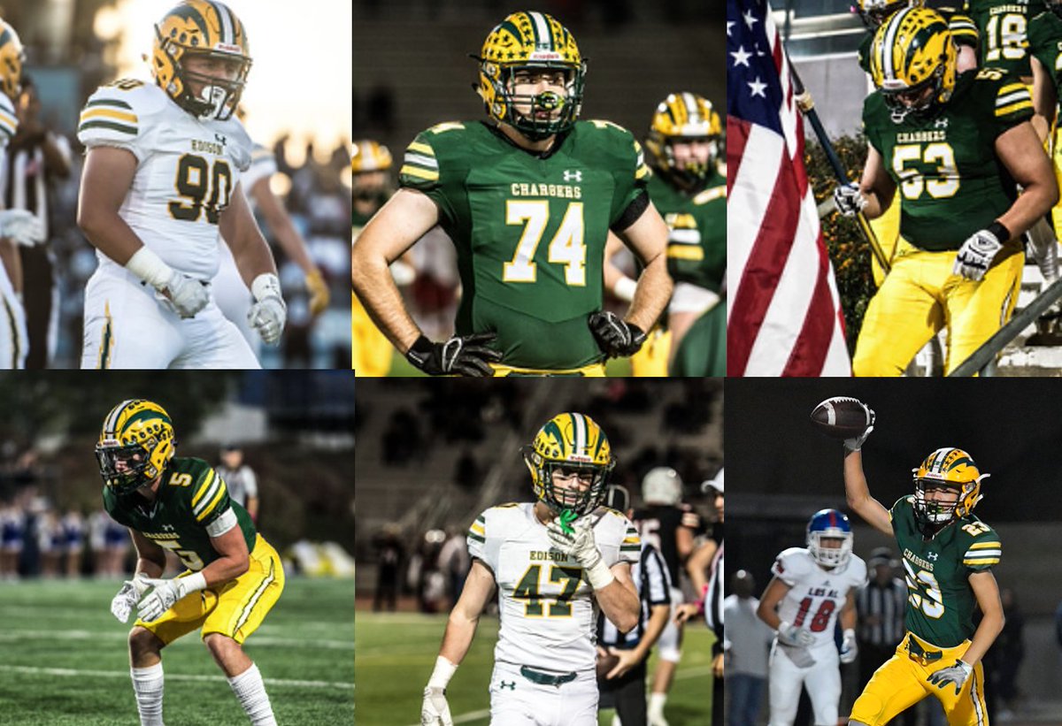 Congrats to DL <a href="/Jeremy__Alcorn/">Jeremy Alcorn</a>, OL <a href="/Trent_Jordahl/">Trent Jordahl</a>, OL/LS <a href="/MateoLopez53/">Mateo Lopez</a>, DB <a href="/tanner_gunnell/">Tanner Gunnell</a>, DL <a href="/BryceGilbert47/">Bryce Gilbert</a>, &amp; WR <a href="/nico_brown4/">Nico Brown</a> on being selected to All Sunset League 2nd Team! #proudtobeacharger