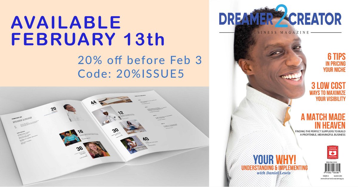 dream2createmag's tweet photo. Experiential learning from your peers is a great way to compliment your business education. Hear from entrepreneurs like you, in terms that you can understand and identify. Order your copy TODAY!
#Entrepreneurship #TuesdayMotivation #preorderrarenow
https://t.co/RtxrUDmfRK https://t.co/Co1pPVwppx