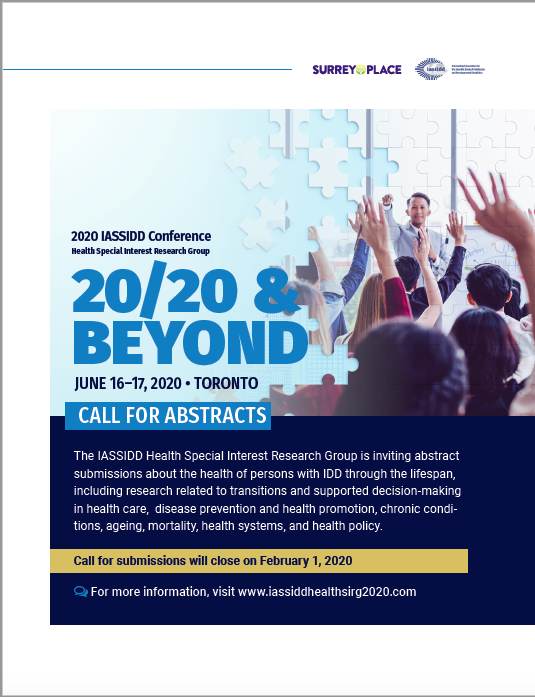 maps_research's tweet image. Call for abstracts! The 2020 #IASSIDDToronto Conference invites you to submit abstracts until February 1, 2020. Visit iassiddhealthsirg2020.com for more information.