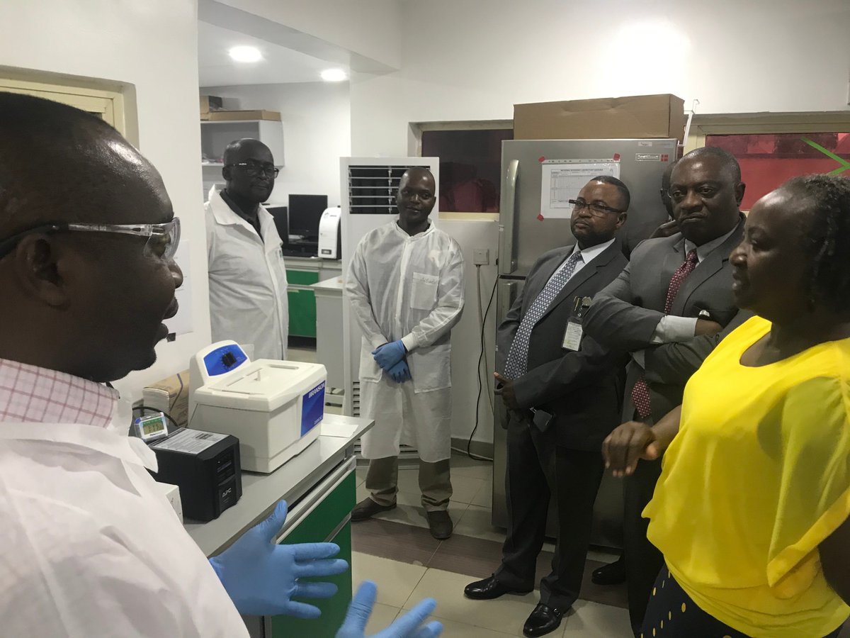 IHVNigeria's tweet photo. At the @NCDCgov multiplex laboratory, which we manage supported with funding from @CDCgov, 36 highly sensitive &amp;specific tests are run simultaneously to provide data on diseases such as rubella, measles, malaria, cholera. #FirstinNigeria https://t.co/WClveU2sGu