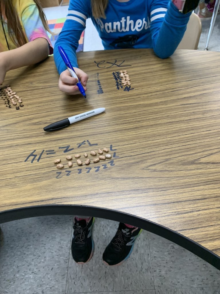 mary_wepner's tweet photo. Practicing arrays with repeated addition and multiplication! @claremont_elem #allin #nobeariers https://t.co/CQahc8mJge