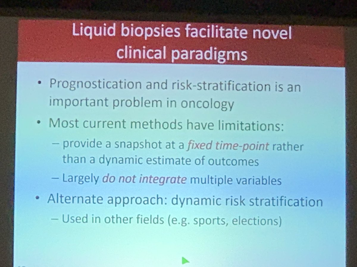AuclairDan's tweet image. Great talk by Max Diehl at @AACR #liquidbiopsies about how #cellfreeDNA assays can facilitate new clinical paradigms in part because they can be done repeatedly as opposed to other measurements.