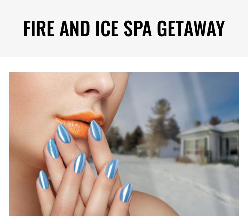 ElmhirstsResort's tweet photo. Chill out for 2 nights and warm up in the Spa! Our Fire &amp; Ice🔥 Spa package offers the perfect opportunity to have a short break from the everyday while enjoying some special Fire &amp; Ice treatments in the Spa https://t.co/Cwq8V1Xycm #SpaAtElmhirsts #ElmhirstPamper #DiscoverON https://t.co/TZ6fm6vYx4