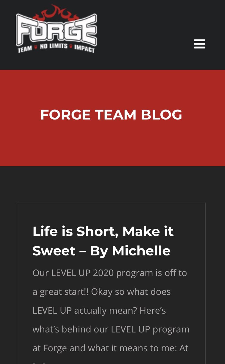 ForgeXTraining's tweet image. Excited to kick off our 16 week Level Up program yesterday! It’s not too late to join in! Still wondering what “Level Up” is all about? Check out our latest blog at forgeteam.ca/blog!
So....what does LEVEL UP mean to you? 
#levelUP
#advance
#measuredprogress
#planandexecute