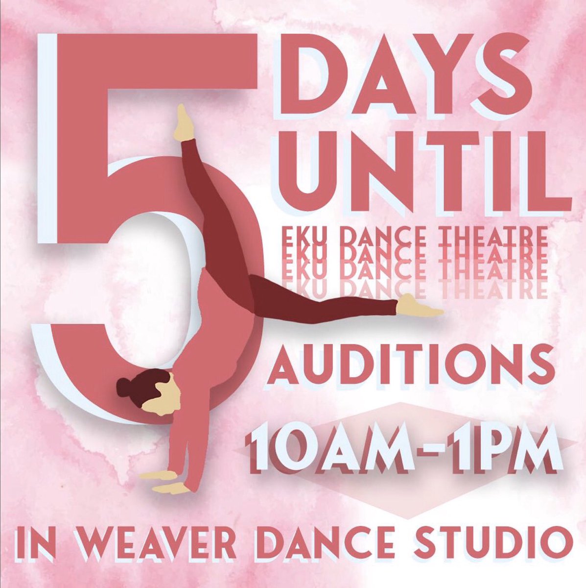 EKUDance's tweet photo. We’re getting close! Audition this Sunday to be a part of our 2020 spring concert! Feel free to message us with any questions https://t.co/II6ijeIq3Y