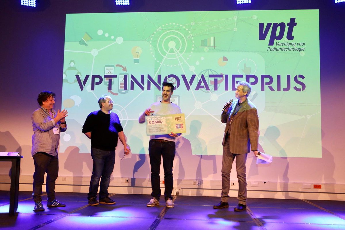 Gefeliciteerd Ben Vrielink met het winnen van de VPT &amp; Zichtlijnen Innovatieprijs! Hij heeft gewonnen met zijn innovatie OSC/MIDI Trigger Hub. <a href="/VPT_Zichtlijnen/">VPT & Zichtlijnen</a> #innovatieprijs #cue2020 #vakbeurs #ahoy #vpt