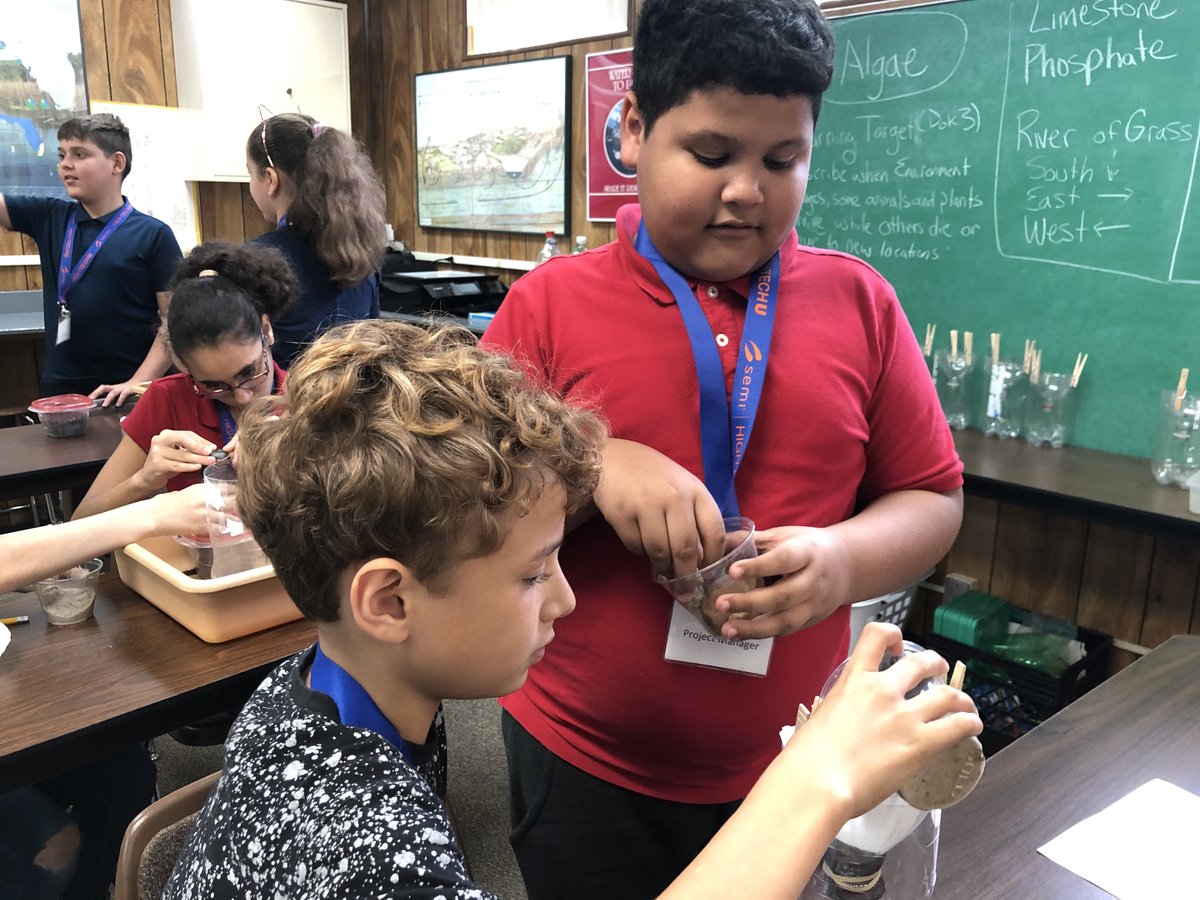 kmessocialmedia's tweet photo. Fifth graders visited the Environmental Center where they walked the Everglades and completed an engineering task where they focused on creating a filtration system that removes contaminates from water. #SDOCGoodtoGreat #EngineerProcess #ProtectingOurFuture #ScienceRules https://t.co/GkCyDKbFtd