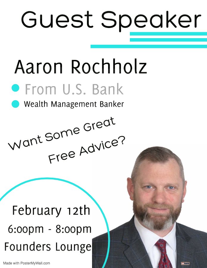 ElmhurstStock's tweet image. The next event that we will be hosting will be a quest speaker from U.S Bank talking about different ways to manage your money!