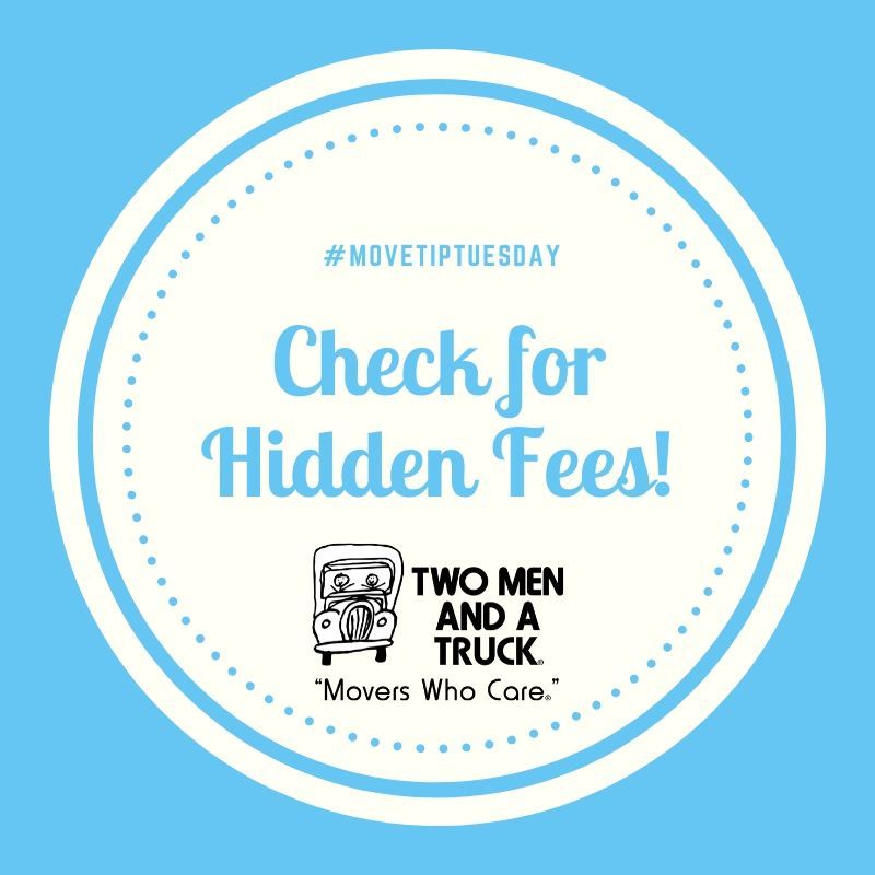 twomenhsv's tweet photo. When choosing a mover, always ask what fees you will be expected to pay. Your moving company should be very clear and upfront with you about your pricing and services. #MoveTipTuesday #YourMoversWhoCare https://t.co/yWH9gz4gro