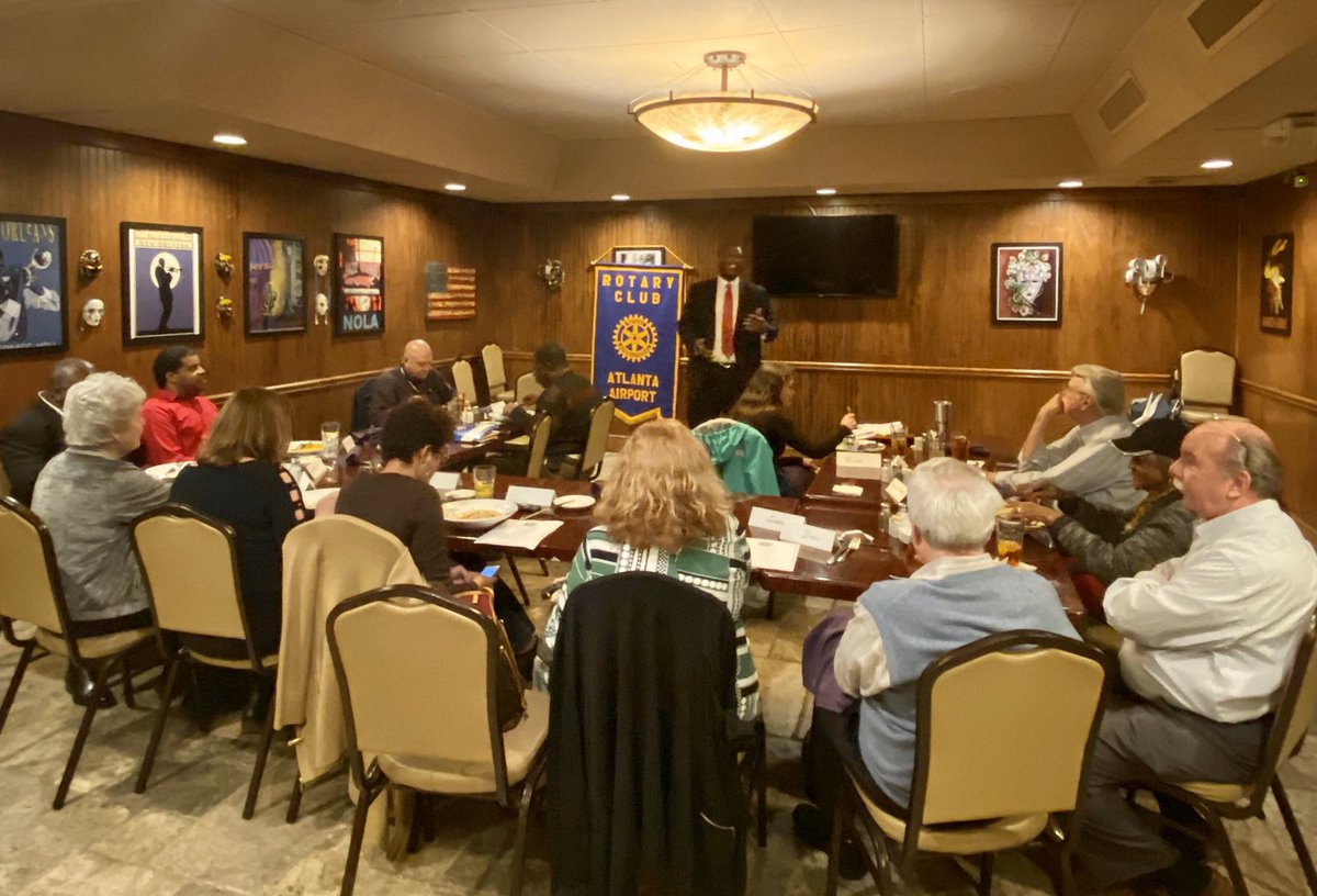 ATLAirprtRotary's tweet photo. Enjoyed hearing Jason Stamper New Principal at Banneker High School @Banneker_HS today @Rotary. So grateful for his leadership and vision. https://t.co/UTQIMdgDe8