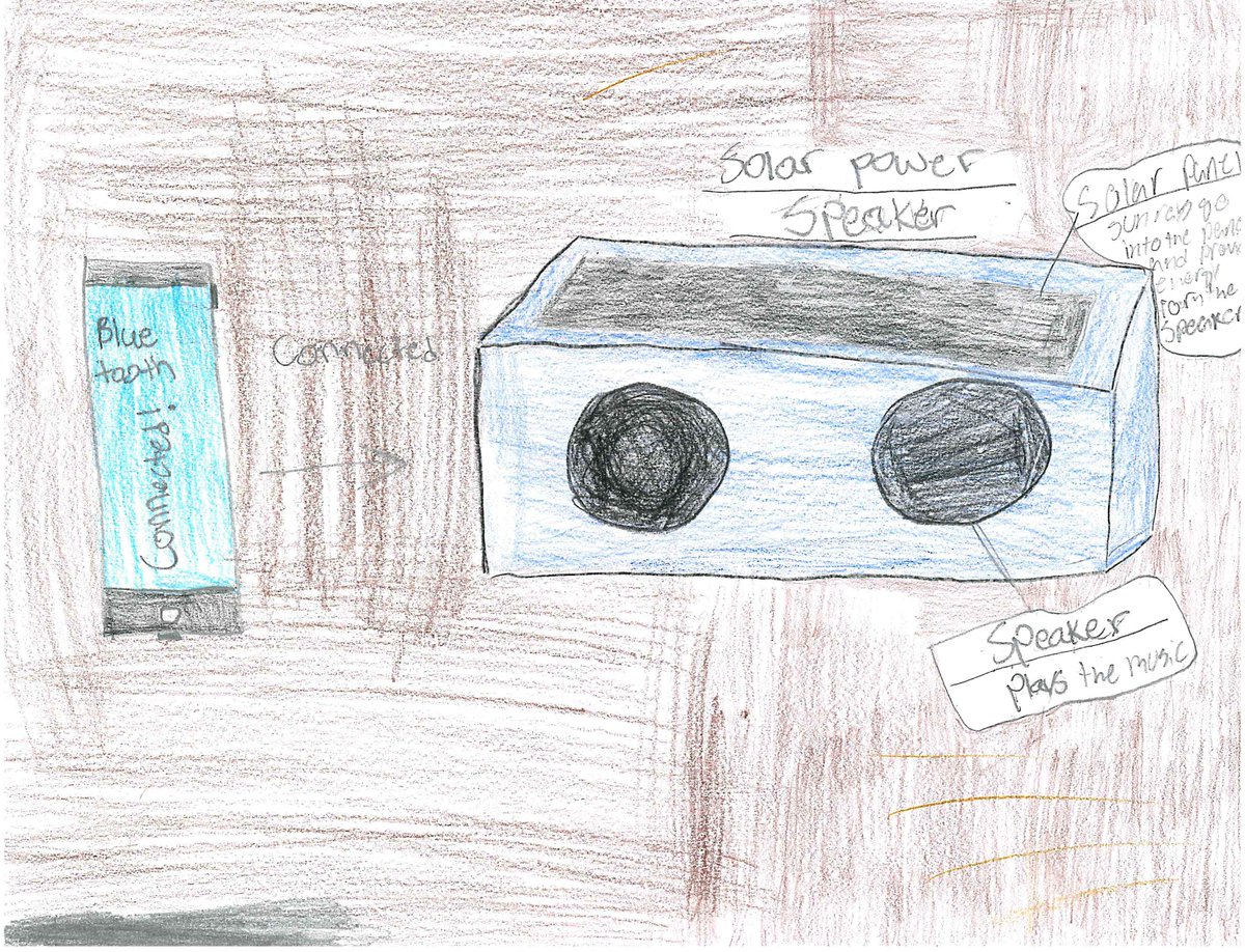mmsscienceclass's tweet image. Students from #CharlesPMurray Middle School&apos;s Environmental Club participated in the @Cree and @wolfspeed January Wonder Challenge.  These 8th grade students come up with this idea for a solar powered bluetooth speaker. Sounds good to me!🔊

#WonderChallenge #PoweringOurCommunity