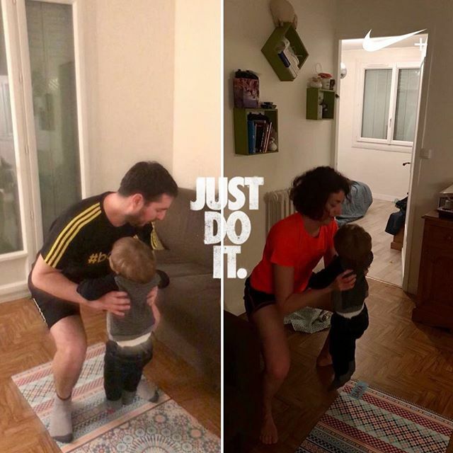 Fellowrunners's tweet photo. 11kg d’amour à porter ça fait de bons squats rythmés aux éclats de rires 😂 
On est regonflé de motivation de et de bonne humeur 
Vous aussi vous faites participer vos enfants ? (Ça marche aussi pour les chats, chiens, cochons...)
—
#fitparents #baby … https://t.co/9Us8133RkO https://t.co/ViYGpHyOM5