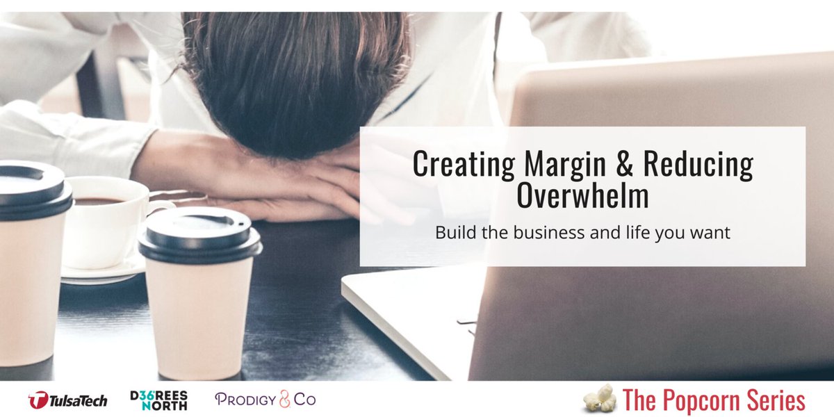 The "Creating Margin &amp; Reducing Overwhelm" Workshop is on Thursday, January 16 at 11:30 AM-1:00 PM.  Writer, speaker, and coach Kirby Andersen will share on how to build more margin into your life so you can reduce your overwhelm to grow your business.

l.36n.co/35EYeev