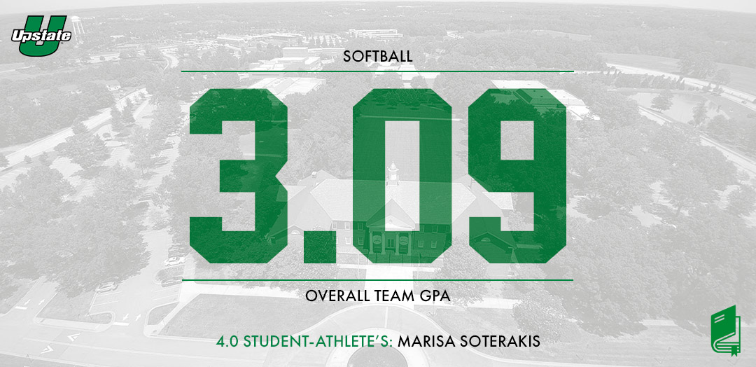UpstateSoftball's tweet photo. Congratulations to @marisasoterakis on having a 4.0 this fall! https://t.co/sKYHgnCMHc