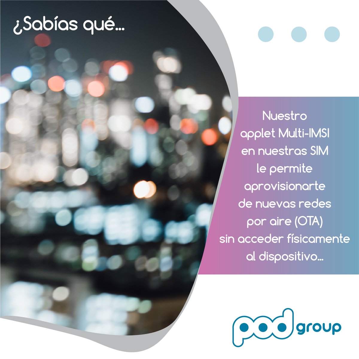 podLATAM's tweet photo. No lo esperes más. El futuro es IoT, el futuro es POD. 
.
.
#podm2m #conectividadm2m #IoT #empresasconectadas https://t.co/DMsDkFpzCy