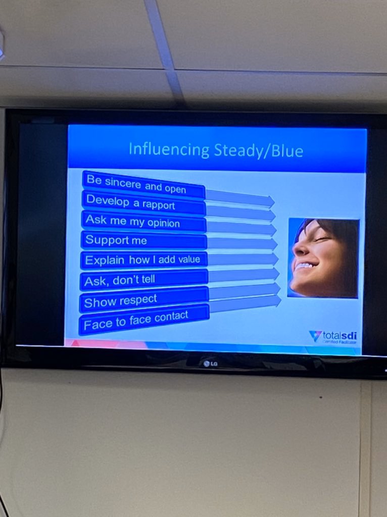 SophieNHSRN's tweet photo. Enjoyed today session with Paul @GlosEnterprise
This is how to build a relationship with me according to my DiSc profile ππ»
#CNJF #relationbuilding #askdonttell #leadershipandmanagement #communication https://t.co/vZ03XBxZal