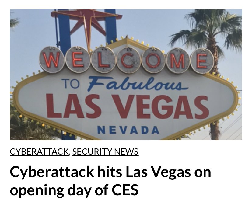 DataSecure2's tweet image. On the same day that the massive International CES event kicked off, city officials reported what they called a “cyber compromise” taking place at about 4:30 a.m.