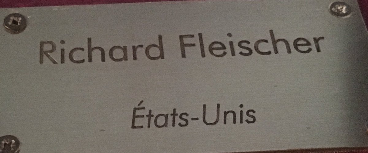  #LesCinéastesDuHangarRangée 9188 - RICHARD FLEISCHER8 décembre 1916 - 25 mars 2006(U.S.A)- Vingt Mille Lieues sous les Mers (54)- Les Vikings (58)- Le Voyage Fantastique (66)- L’Etrangleur de Boston (68)- Tora ! Tora ! Tora ! (70) - Soleil Vert (73)- Mandingo (75)