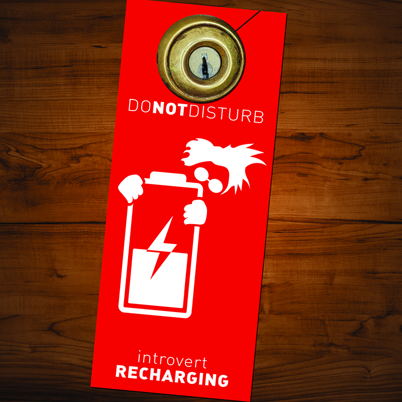 Jamie1km's tweet photo. New Door Hanger Design: Do Not Disturb - #Introvert Recharging. Idea by @LinzArcher, design by @BenMund, in support of our #Fun4Liz family #cancer fundraiser. We need 40 pledges $6, $3 for each additional, US shipping included. Reply with quantity to lock in your pledge! https://t.co/nN2RFBwMQ0