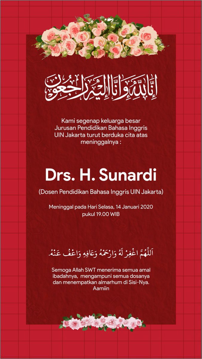 eeduinjkt's tweet photo. Innalillahi wa inna ilaihi roji'un🙏🏻🙏🏻 https://t.co/V7CIYj1JmY