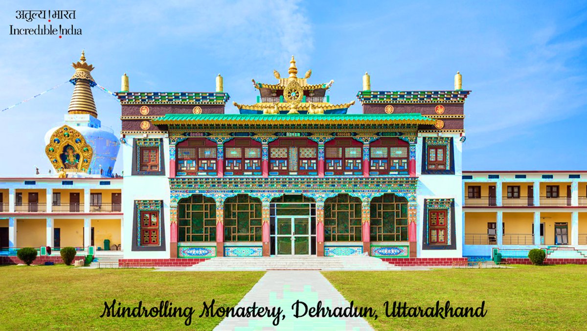incredibleindia's tweet photo. Located in #Dehradun, the #MindrollingMonastery is considered to be one of the largest centres for Buddhist studies &amp; culture preservation today. About 300 monks live and study here and it is also the home of the prestigious Ngagyur Nyingma College.

@prahladspatel @UTDBofficial https://t.co/Qv8nlfna9l