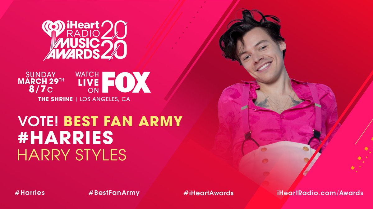 iHeartRadio's tweet photo. ❤️ @Harry_Styles ❤️

#Harries #BestFanArmy #iHeartAwards
https://t.co/aPueslpaIw https://t.co/bVwXKDShDG