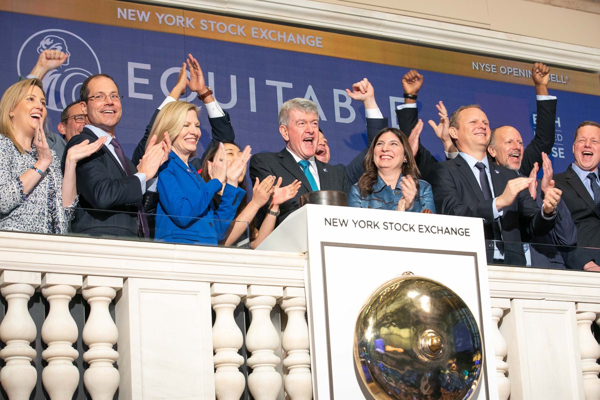 EquitableFin's tweet photo. We were thrilled to have our CEO, Mark Pearson, ring the bell this morning at the @NYSE to kick off the next chapter in our legacy! https://t.co/DNtsSKSCfu