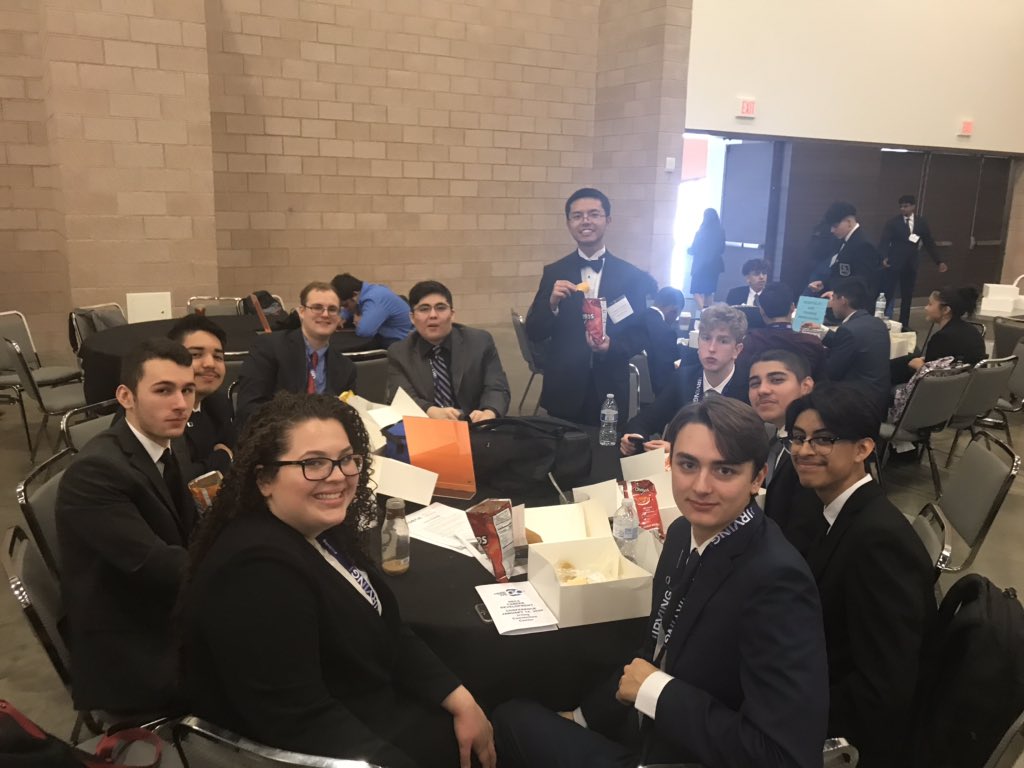 LE_DECA's tweet photo. LEHS DECA at competition. Goodluck to other chapters that are competing! #TXDECA7 @leisd @LittleElmHS https://t.co/vj15mOMp0s