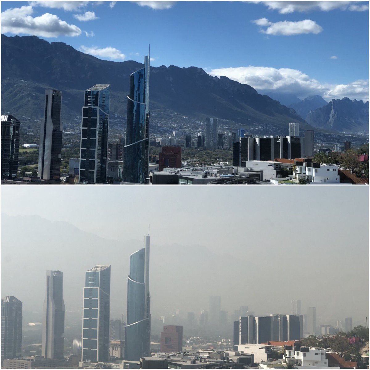 RobertoGarza28's tweet photo. Sin contaminación / Con contaminación

Las fotos tienen una semana de diferencia https://t.co/LF8OeY2jdb