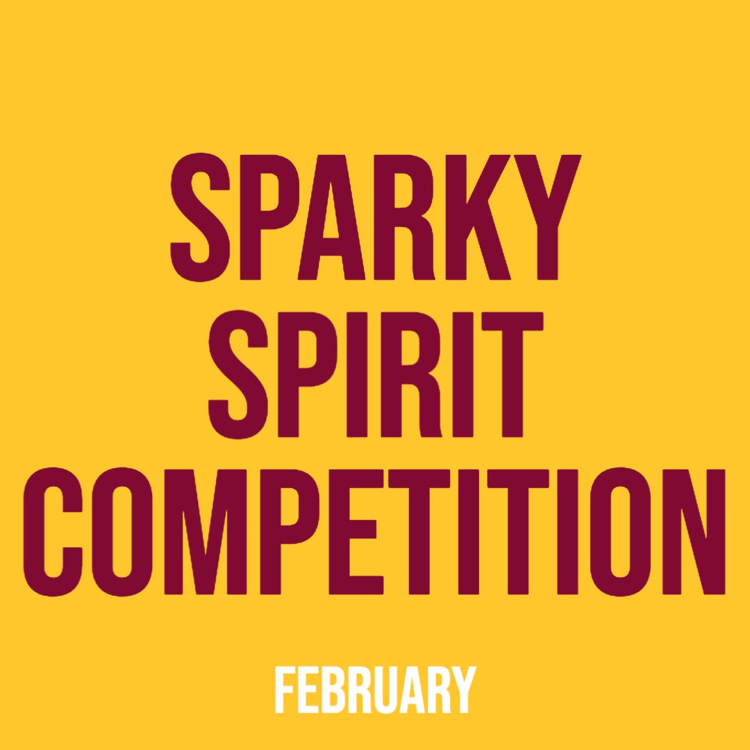 We’re back and better than ever! 😈 The 2nd ever Sparky Spirit Competition will start in February! Sign up today - link in our bio!
