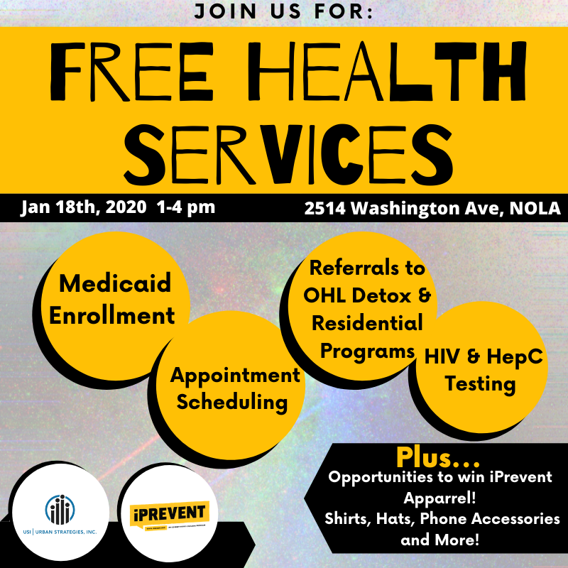 JOIN US This weekend for free health services at Harmony Oaks!! #iPrevent #Medicaid #referrals #Detox #Naloxone #FreeHIVTesting #FreeHepCTesting