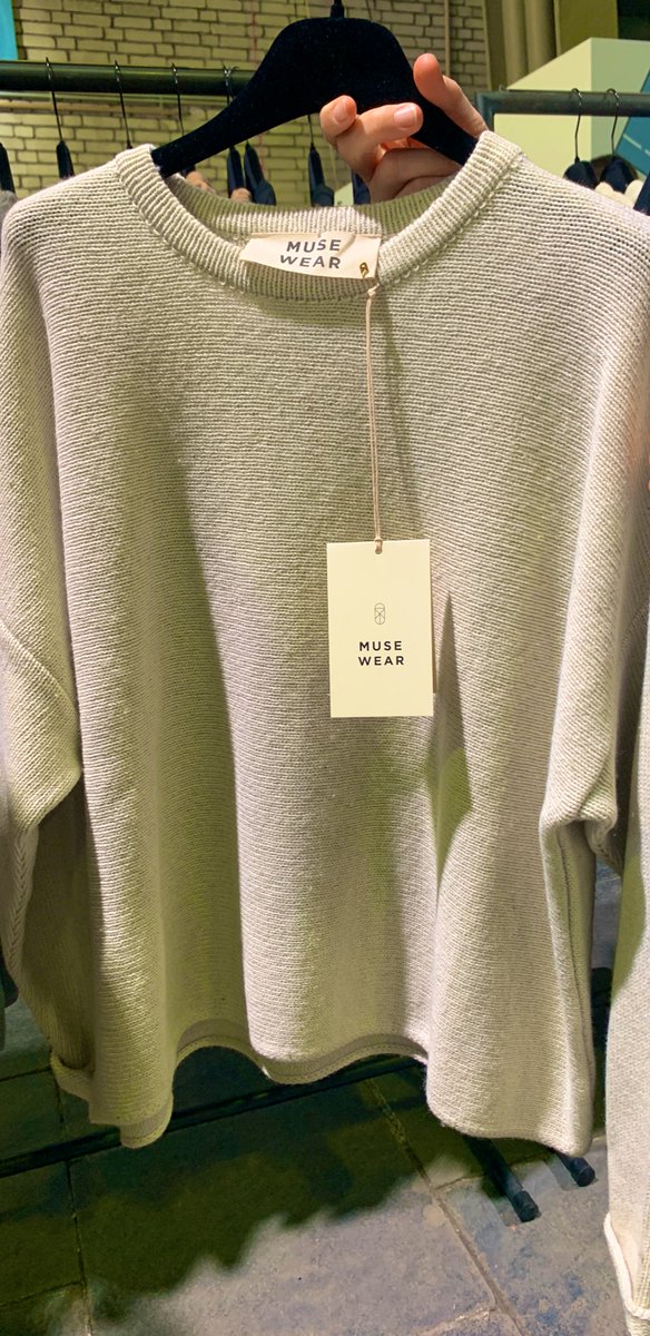 FashImpactFund's tweet photo. We love the neutral tones of #musewear knitwear. They actively commit to the ethos of ‘slow fashion’ by containing all production within Europe, minimising their carbon footprint 👣 Check out this sweater made of a recycled wool-denim blend!
#sdgfashion #neonyt @messefrankfurt https://t.co/Ms8GZurgjZ