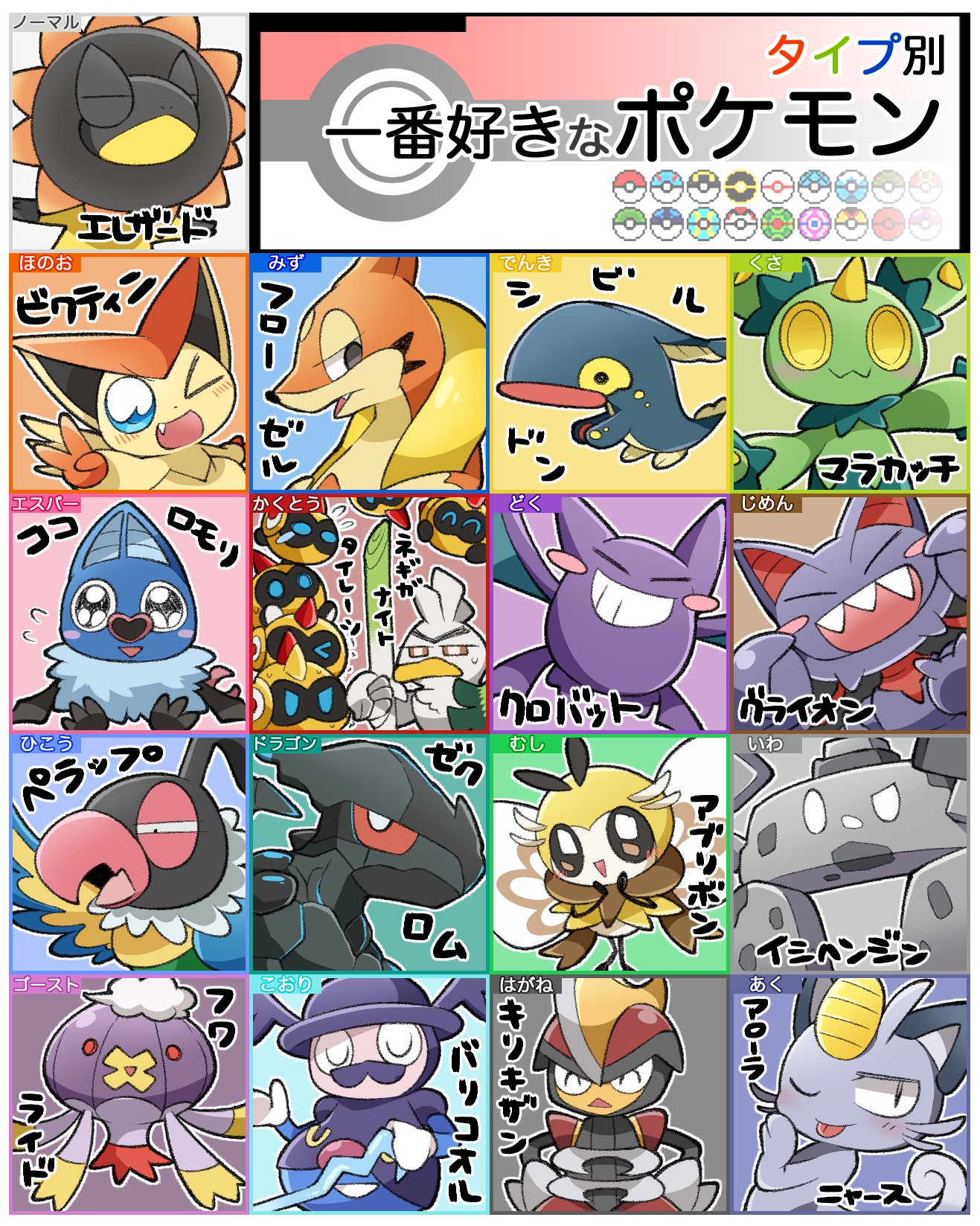 かたなぎ タイプ別 一番好きなポケモン 格闘だけ一人に絞れなかった T Co 1kqljx2vjp Twitter