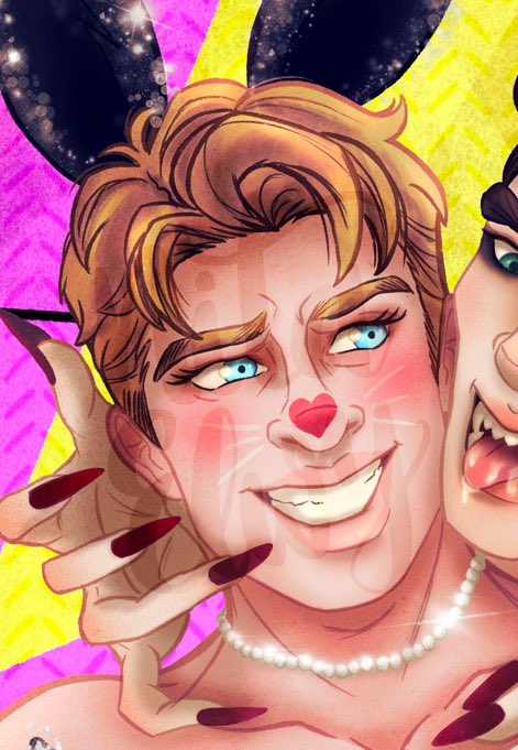 NitaElwyArt's tweet photo. My First #drawthisinyourstyle and I Love the Idee of John as a Showgirl-Bunny. Thank you @bottomjohns for the wondefull Challenge ❤️ #johnlock #johnlockfanart #johnlockfandom #nitaelwyart #sherlockxjohn #vampirelock #sherlockholmes #johnwatson #johnlockian https://t.co/o5CPA1BfUf