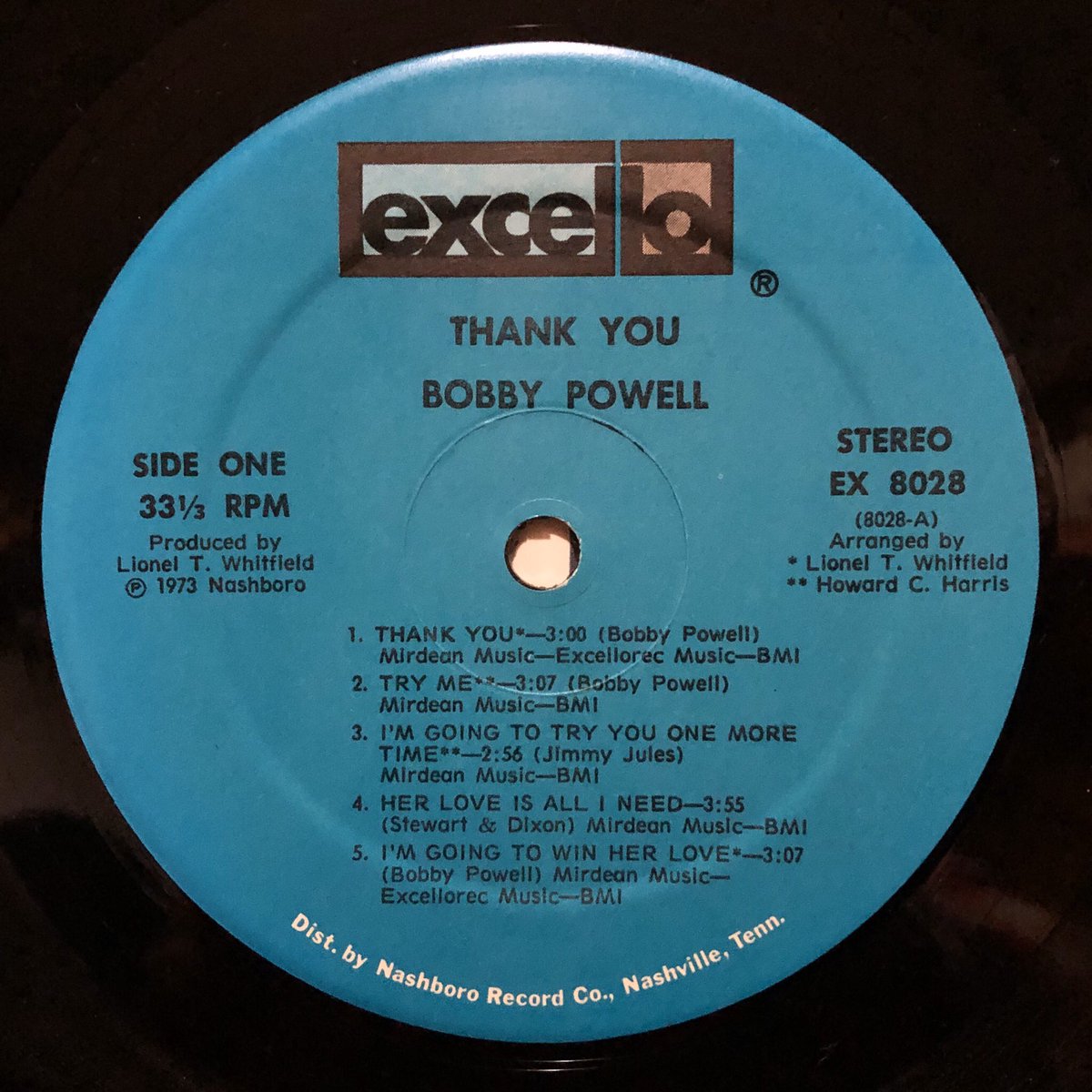 TheLeesOfMemory's tweet photo. Didn't know about #BobbyPowell but bought this phenomenal LP anyway for 3 important reasons: it's on #ExcelloRecords, Mike at @Phonoluxe recommended it personally and you can see the outfit for yourself. Any of the 3 would've been sufficient. #NashboroRecords #NashvilleSounds https://t.co/Ive4ayxNfB