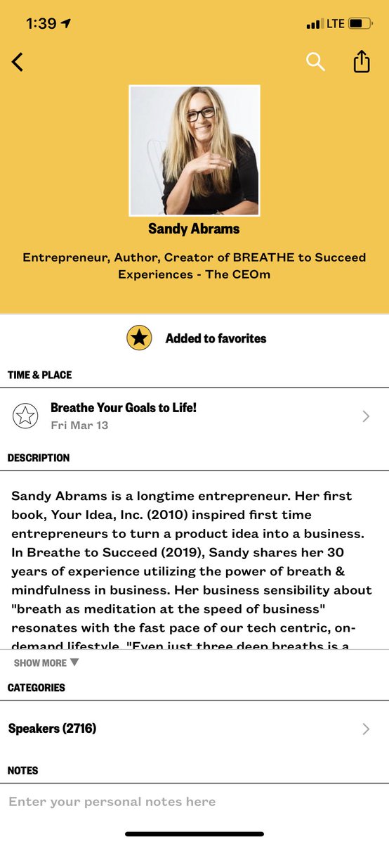 sandyabrams's tweet photo. Will you be @sxsw? Come #BREATHE with me! https://t.co/kD0dBVH4Tp https://t.co/MvkmJ7a3Aw