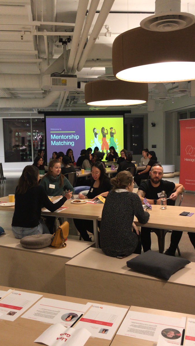 hexux_toronto's tweet photo. Tonight’s the night! We’ll be matching mentors and mentees for our Mentorship Program Cohort 2 @JoinLeague 👯‍♀️✨ #hexagonUXTO #mentorship https://t.co/aDCc7UKVVQ