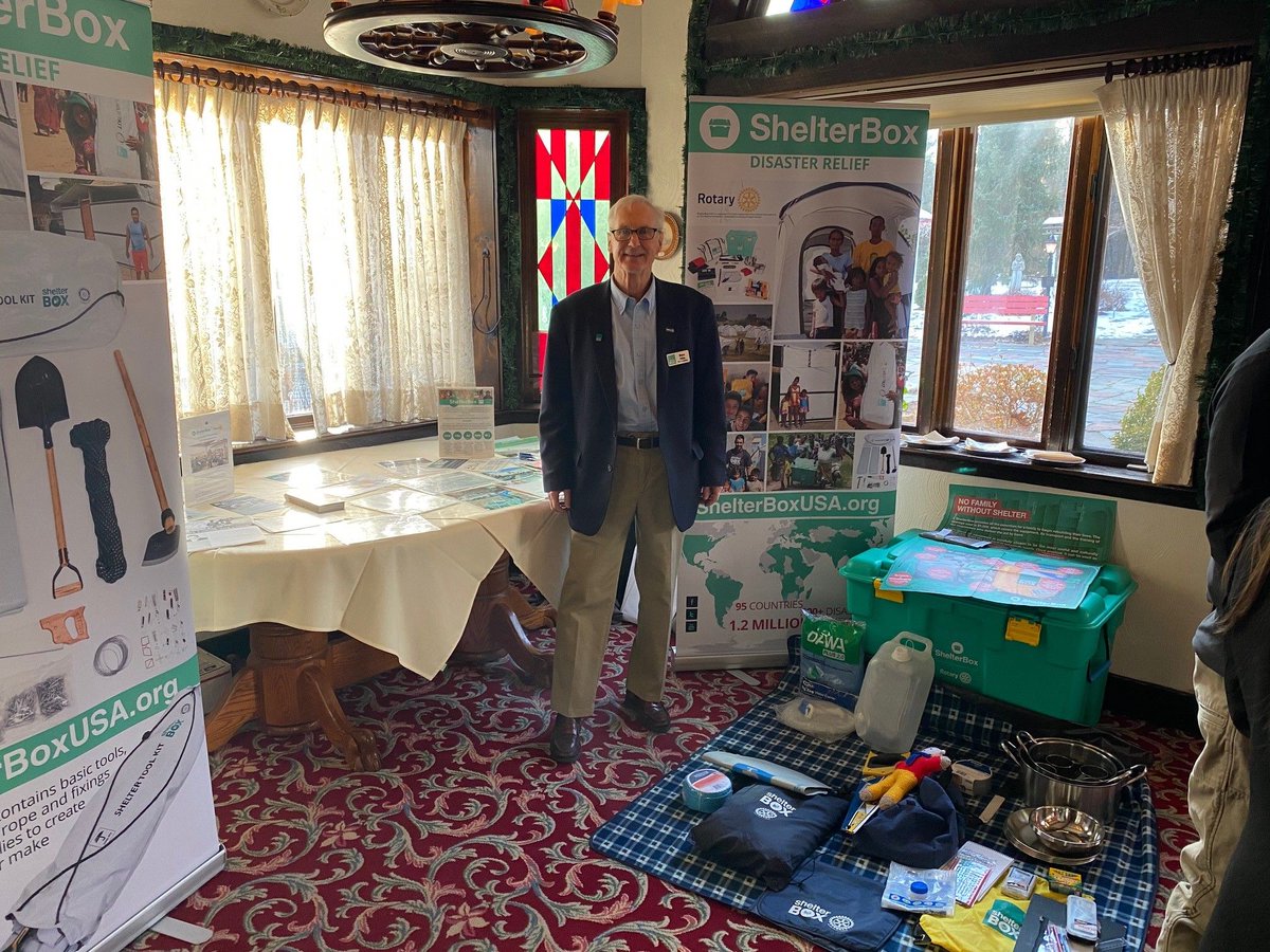 RotaryGFVa's tweet image. Last Thursday we had the pleasure to hear Wayne Chiles speak to our club about Shelter Box and explain all they do for those in need following conflicts and natural disasters.