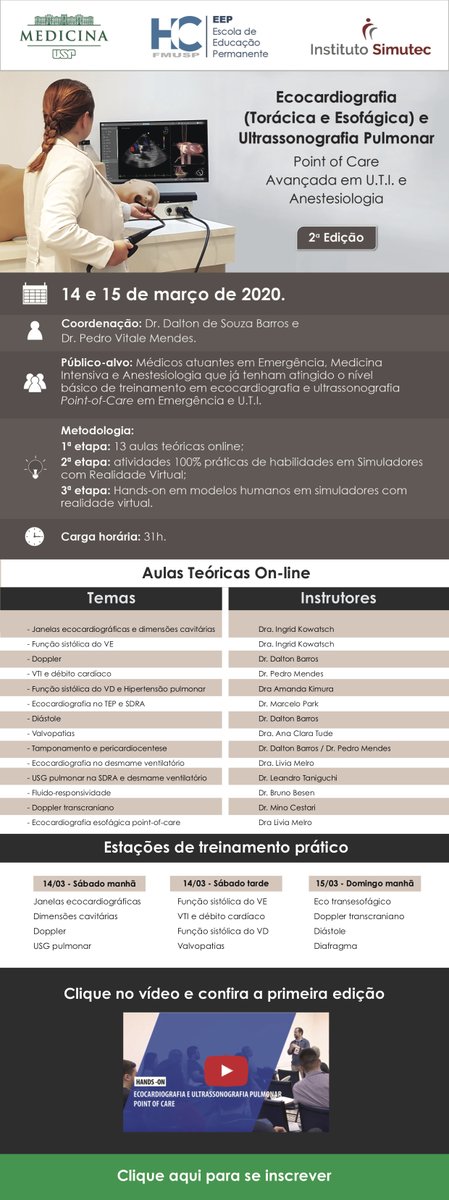 liviamelro's tweet photo. Gostaria de divulgar aqui a segunda edição do nosso curso avançado de ECO e USG em Emergência e UTI.

Informações e inscrições no link: https://t.co/dqeLNEhUY2 https://t.co/Bs5KRDCf7u