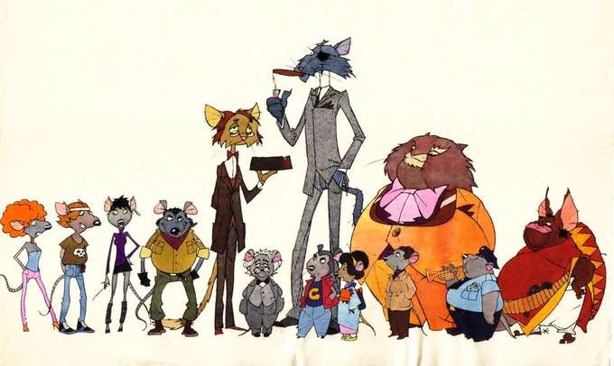 Animation art from Hungarian feature, MACSKAFOGÓ (CAT CITY). 1986. 