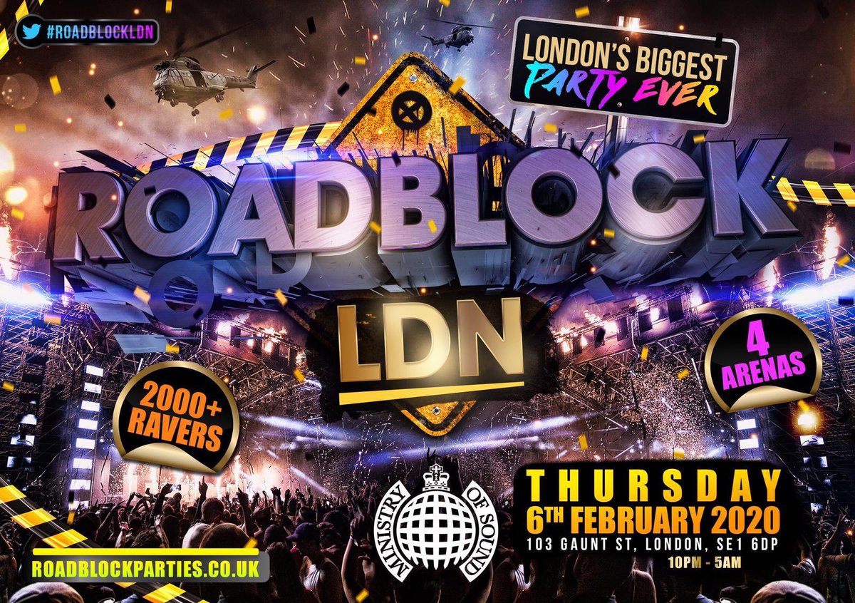 PartiesInvasion's tweet photo. #RoadblockLDN🚧
London’s Biggest Party Ever‼️

2000+ Ravers 👫
4 Arenas 🤯
The Craziest Attractions EVER 😝

500+ Tickets Sold 🚨🥳

Surprise Guest TBA 👤🤐

Tickets Selling Fast ‼️‼️
https://t.co/RVNk07sSj7 https://t.co/MmTscciH2B