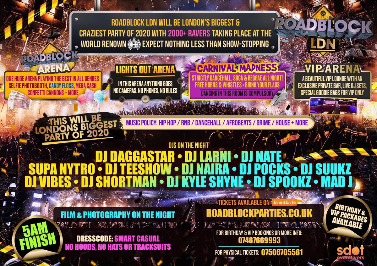 PartiesInvasion's tweet photo. #RoadblockLDN🚧
London’s Biggest Party Ever‼️

2000+ Ravers 👫
4 Arenas 🤯
The Craziest Attractions EVER 😝

500+ Tickets Sold 🚨🥳

Surprise Guest TBA 👤🤐

Tickets Selling Fast ‼️‼️
https://t.co/RVNk07sSj7 https://t.co/MmTscciH2B