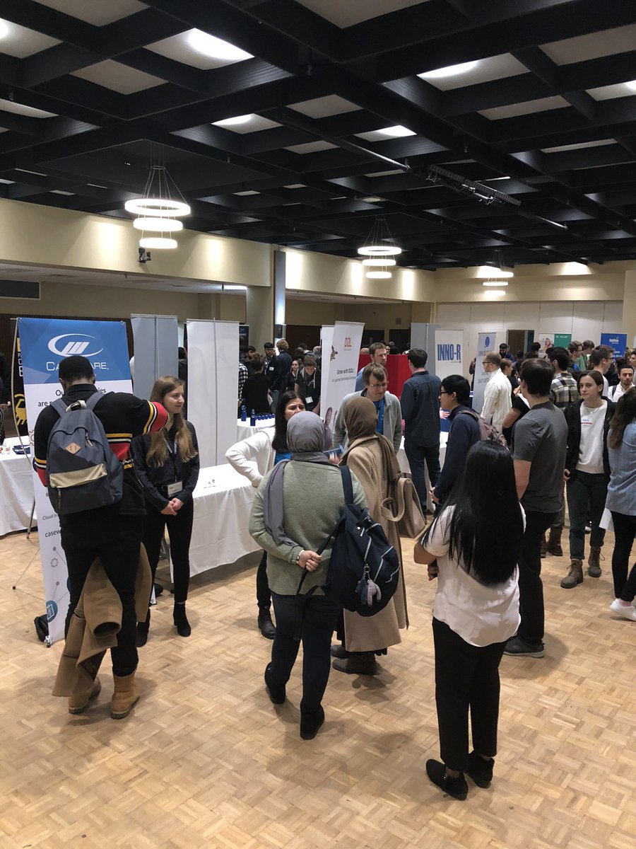 emfenner's tweet photo. Busy day for @ExpGuelph with the  #TechShowcase20  #uofg #coop #WIL #careerdevelopment #gryphon cookies ☺️ https://t.co/5HOXZRjmT5