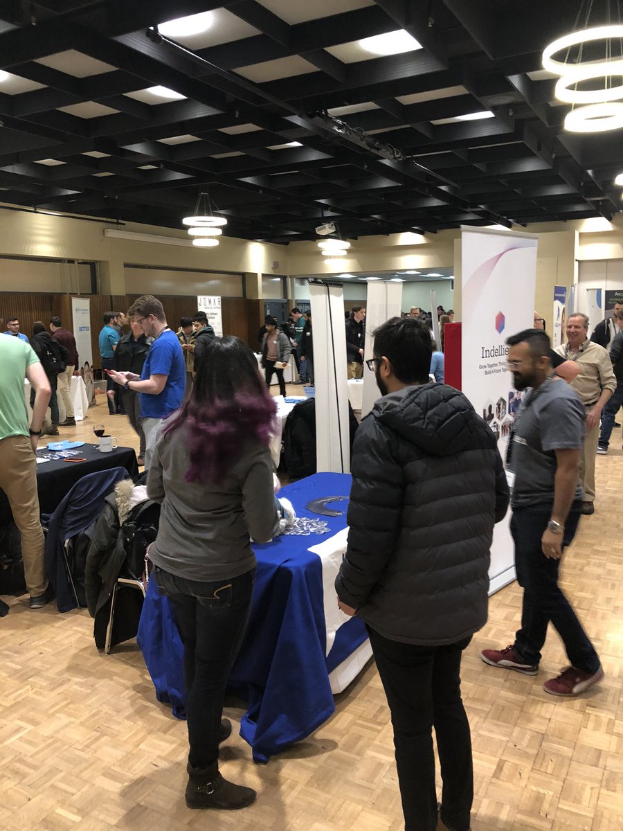 emfenner's tweet photo. Busy day for @ExpGuelph with the  #TechShowcase20  #uofg #coop #WIL #careerdevelopment #gryphon cookies ☺️ https://t.co/5HOXZRjmT5