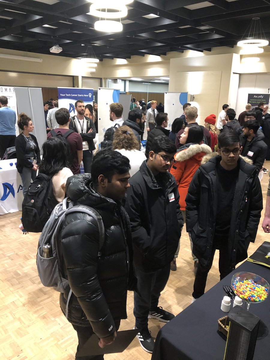 emfenner's tweet photo. Busy day for @ExpGuelph with the  #TechShowcase20  #uofg #coop #WIL #careerdevelopment #gryphon cookies ☺️ https://t.co/5HOXZRjmT5