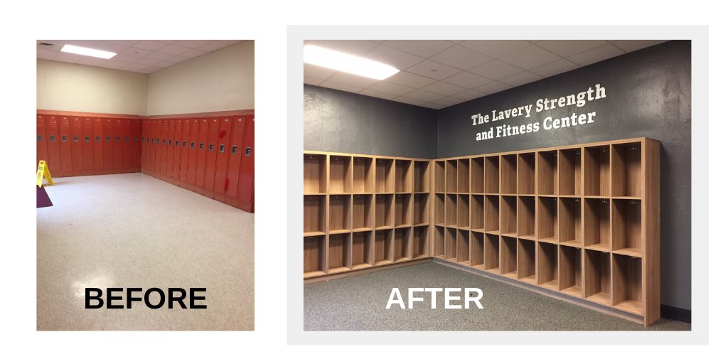 panolam's tweet photo. New Year's Resolutions game: strong
This locker room got a major upgrade. Swipe to see what it looked like before the installation of #Nevamar #GlisteningTrail WH100
#lockerroom #designinspiration #interiordesign #beforeandafter #casegoods #design #workoutinspiration https://t.co/ohI5bICrh6